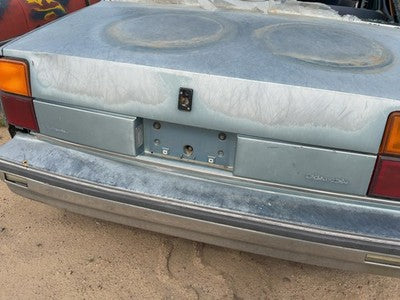 1986-1987 Olds 88 License Plate Trim Surround Panel Oem Tail Trunk Finish Blue