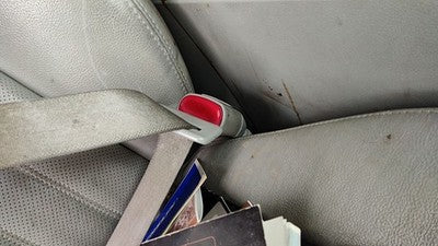 03-05 Lincoln Aviator Passenger Right Front Seat Belt Buckle Receiver Gray Bl