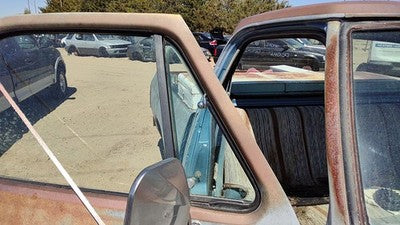 78-86 Ram W150 Passenger Right Front Vent Window Small Door Glass With Frame