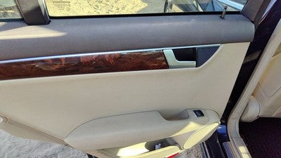12-13 C300 Driver Left Rear Door Trim Panel With Switches Back Beige 125