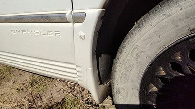 96-99 Town & Country Passenger Right Moulding From Fender Trim Pwp Golden White