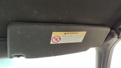 2000-2011 Vw Cabrio Convertible Passenger Right Sun Visor Oem Black