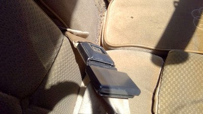 1985 Olds 88 Driver Left Front Seat Belt Buckle Female Receiver Oem Tan