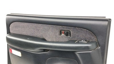01 02 Sierra 2500 Hd Driver Left Rear Door Panel With Switches Back Graphite 12D