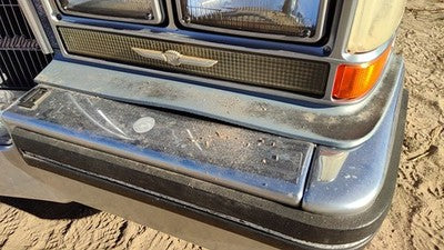 80-84 Deville Sedan Driver Left Below Headlamp Bumper Filler Front Blue Moulding
