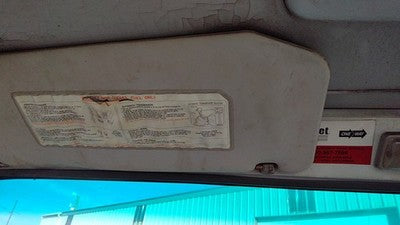 1996 Isuzu Npr Driver Left Sun Visor Oem Gray