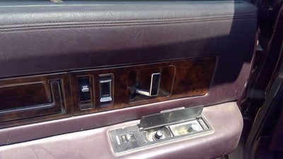 1993 Cadillac Fleetwood Driver Left Rear Inside Door Trim Panel Only Back Maroon