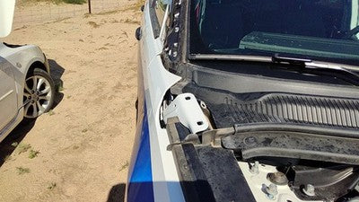 11-19 Explorer Police Interceptor Passenger Right Hood Hinge Assembly White Yz