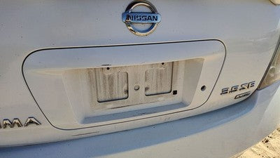 03 Altima License Plate Trim Surround Panel Oem Tail Trunk Finish White Qx3