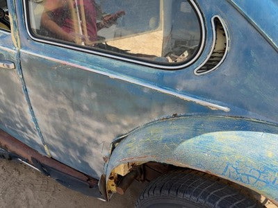 1971 Vw Super Beetle Driver Left Rear Moulding On Quarter Panel Oem