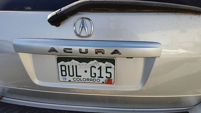 2004 Acura Mdx License Plate Trim Surround Panel Oem Tail Trunk Finish Silver