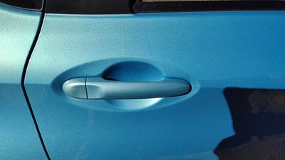 14-19 Nissan Versa Note Passenger Right Rear Outside Door Handle Back Blue Rbe