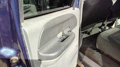 02-04 F350 Powerstroke Driver Left Rear Door Trim Panel With Switches Back Gray