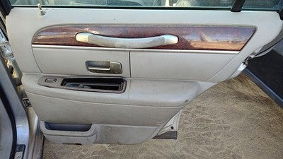 03 Lincoln Town Car Passenger Right Rear Door Trim Panel With Switches Back Gray