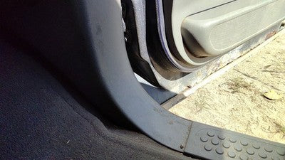 2003 F350 Powerstroke Passenger Right Lower Kick Trim Panel Oem Gray