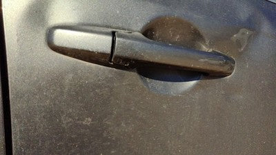 06-11 Honda Civic Passenger Right Front Outside Door Handle Sedan Gy Galaxy Gray