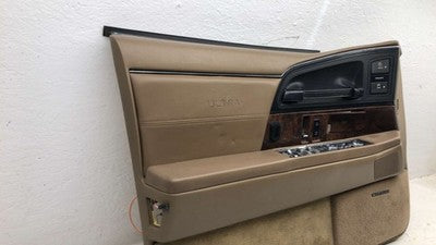 92 Buick Park Ave Ultra Driver Left Front Door Trim Panel With Master Switch Tan