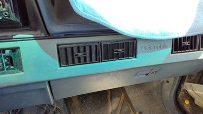 85-96 Olds Cutlass Ciera Passenger Dash Trim Bezel Panel Heater Ac Vents Blue