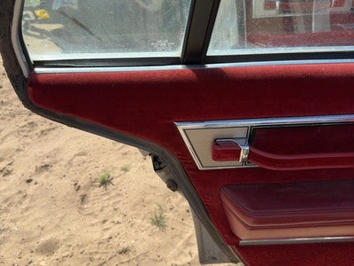 1986 Olds 88 Driver Left Rear Door Trim Panel With Switches Back Red