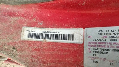 1994-1997 Ford Aspire 13 Steel Wheel Oem Factory Rim F4bz1007a