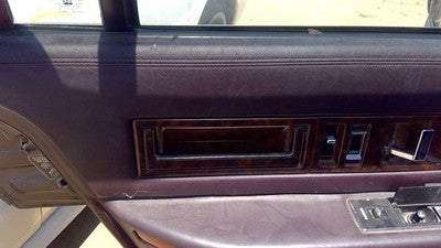 1993 Cadillac Fleetwood Driver Left Rear Inside Door Trim Panel Only Back Maroon