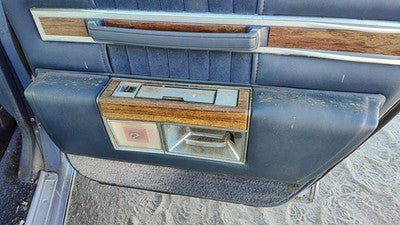 1984 Deville Sedan Passenger Right Rear Door Trim Panel With Switches Back Blue