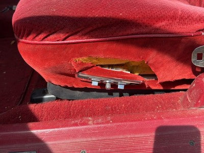 1986 Olds 88 Driver Left Power Seat Track With Motors Only Oem Red
