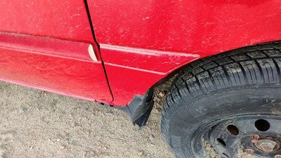 1995 Ford Aspire Passenger Right Moulding From Fender Oem Trim Strip Red