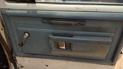 1984 Dodge Ram W250 Passenger Right Front Inside Door Trim Panel Blue