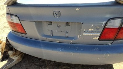 96-97 Accord Honda License Plate Trim Surround Panel Tail Trunk Finish Gray
