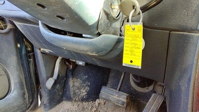 2001-2004 Dodge Caravan Lower Dash Under Column Knee Bolster Trim Panel Oem Blue