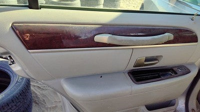 2003 Lincoln Town Car Driver Left Rear Door Trim Panel With Switches Back Gray