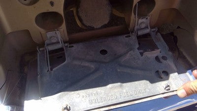 85 Olds 88 Fuel Tank Door With Hinge Gas Lid Filler License Plate Mount Bracket
