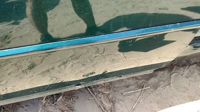 98-04 Cadillac Seville Passenger Right Rear Moulding From Door Back Trim Green
