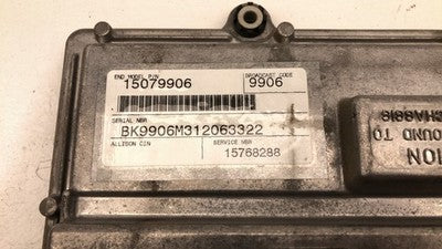 01-05 Silverado 2500 Hd Tcm Transmission Control Module Computer Mounted Shroud
