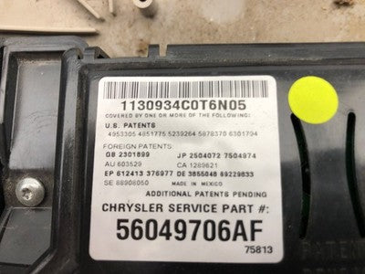 2005 Dodge Ram 1500 Center Overhead Console Ceiling Mounted Roof OEM 56049706AF