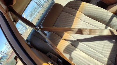 1984 Ford Tempo Passenger Right Front Seat Belt Retractor Oem Shoulder Tan