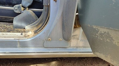 1984 Deville Sedan Lh Driver Left Door Hinge Cover Plastic Trim Blue