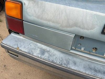 1986-1987 Olds 88 License Plate Trim Surround Panel Oem Tail Trunk Finish Blue