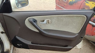 1993 Infinity G20 Passenger Right Front Door Trim Panel With Switches Brown