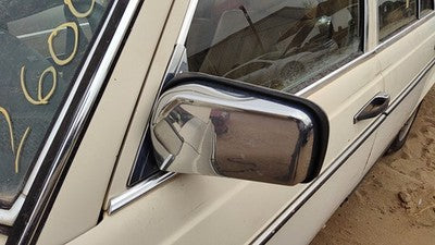 1977-1985 Mercedes 300Td Driver Left Manual Side Mirror Door Mounted Oem White