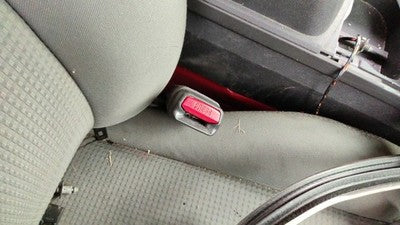 08-10 Charger Passenger Right Front Seat Belt Buckle Receiver Db Slate Gray