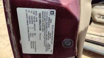 1999 Gmc Yukon Driver Left Rear Brake Backing Plate Assembly Oem 4X2