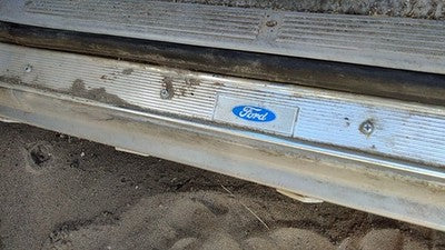85 Mercury Grand Marquis Driver Left Front Lower Sill Step Chrome Trim Oem Gray