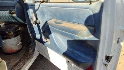 1996 Ford F350 Passenger Right Front Inside Door Trim Panel Manual Window Blue