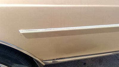 1985 Olds 88 Driver Left Rear Moulding On Quarter Panel Oem Gold