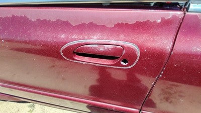 1995 Honda Accord Driver Left Rear Outside Door Handle Oem Back Red