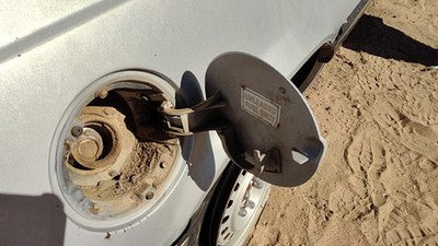 1985 Pontiac Sunbird Fuel Tank Door With Hinge Gas Lid Oem Filler Silver