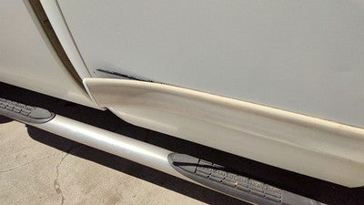 07 08 Silverado 2500 Passenger Right Rear Moulding Door Back Trim White 50U