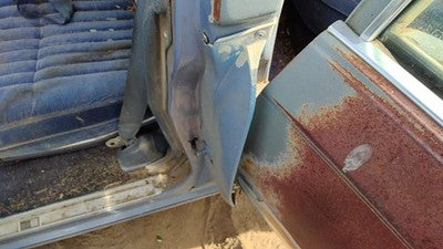1984 Deville Sedan Lh Driver Left Door Hinge Cover Plastic Trim Blue